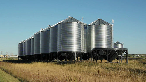 Grain silos. Swift Current, Saskatchewan, Canada. HD.