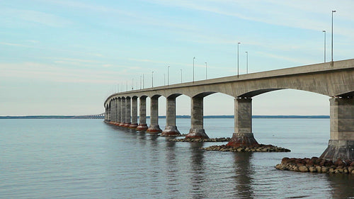 Confederation bridge linking New Brunswick and PEI. HD.