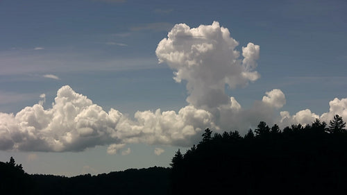 Billowing, rising cumulus clouds. Mellow time lapse. HDV footage. HD.