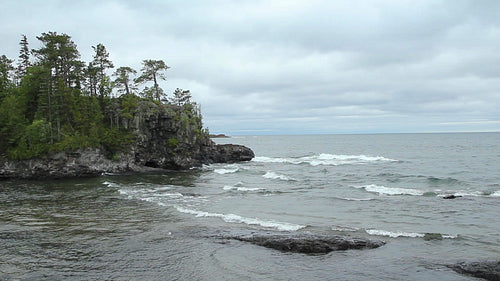 Lake Superior shoreline. HD.