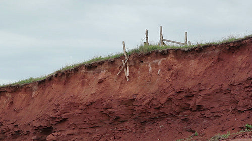 Seafront erosion. Prince Edward Island, Canada. HD.