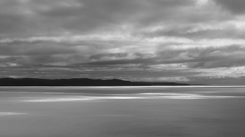 Lake Superior shoreline. Agawa Bay. Time lapse. Black and white. 4K.