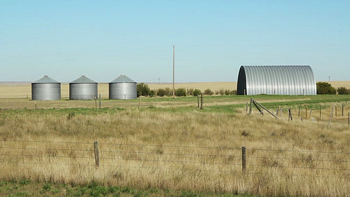 Farm buildings. Alberta, Canada. HD.
