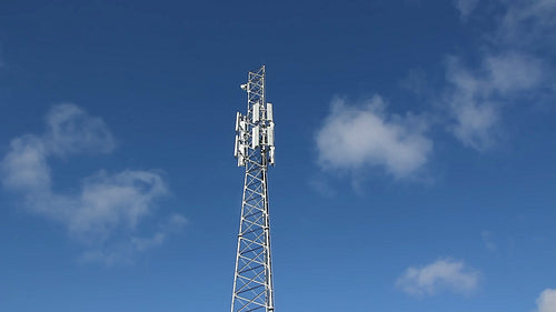 Cellphone tower in rural Saskatchewan, Canada. HD.