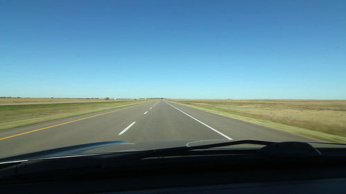 POV driving on Trans-Canada highway in Alberta, Canada. HD.