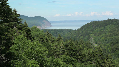 Scenic lookout. Fundy National Park, NB, Canada. HD.